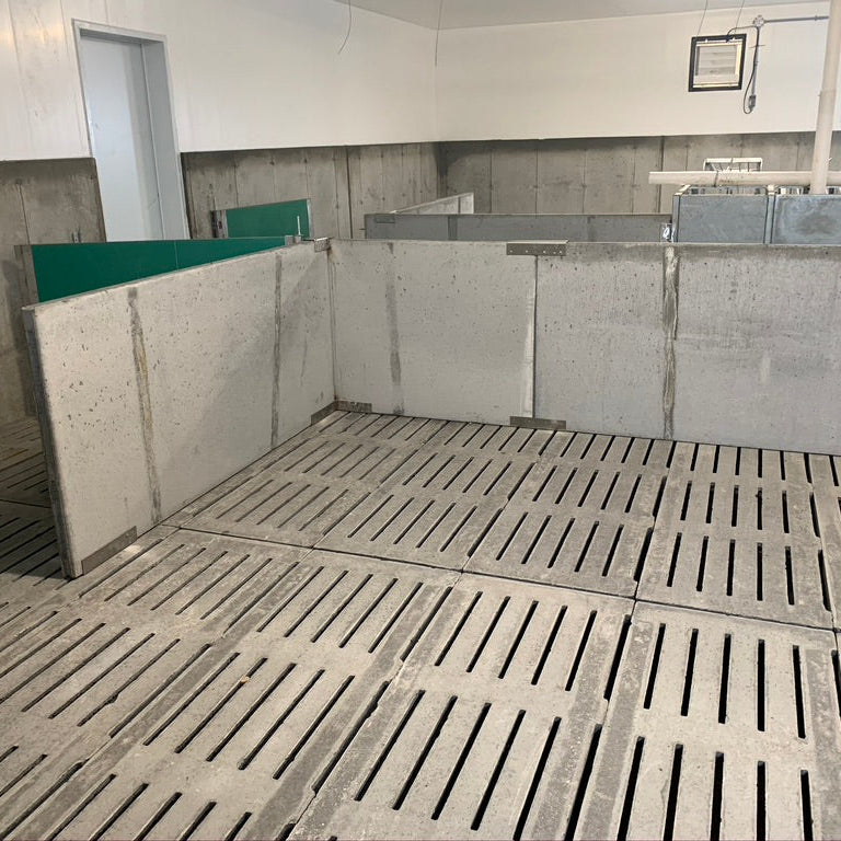 Muret de parc à cochon en béton - Patio Drummond