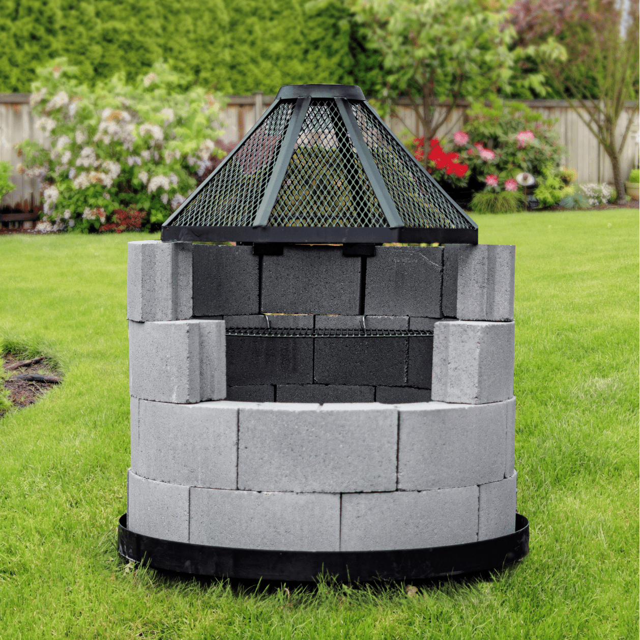 Base en métal foyer BBQ rond Patio Drummond