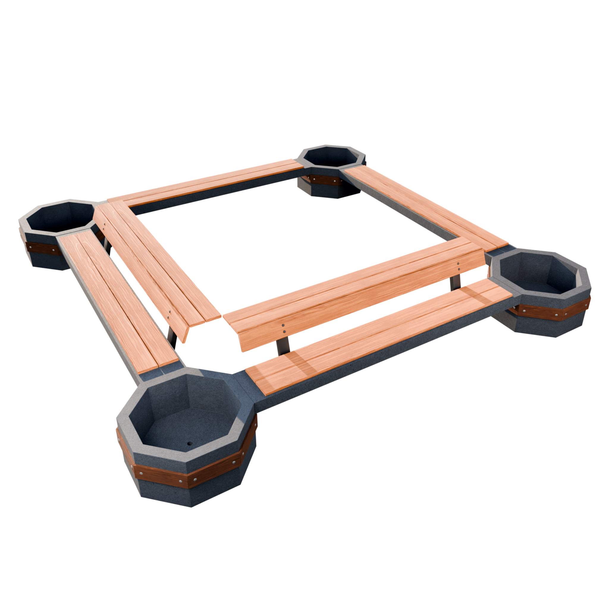 Banc modula assemblage avec dossier 