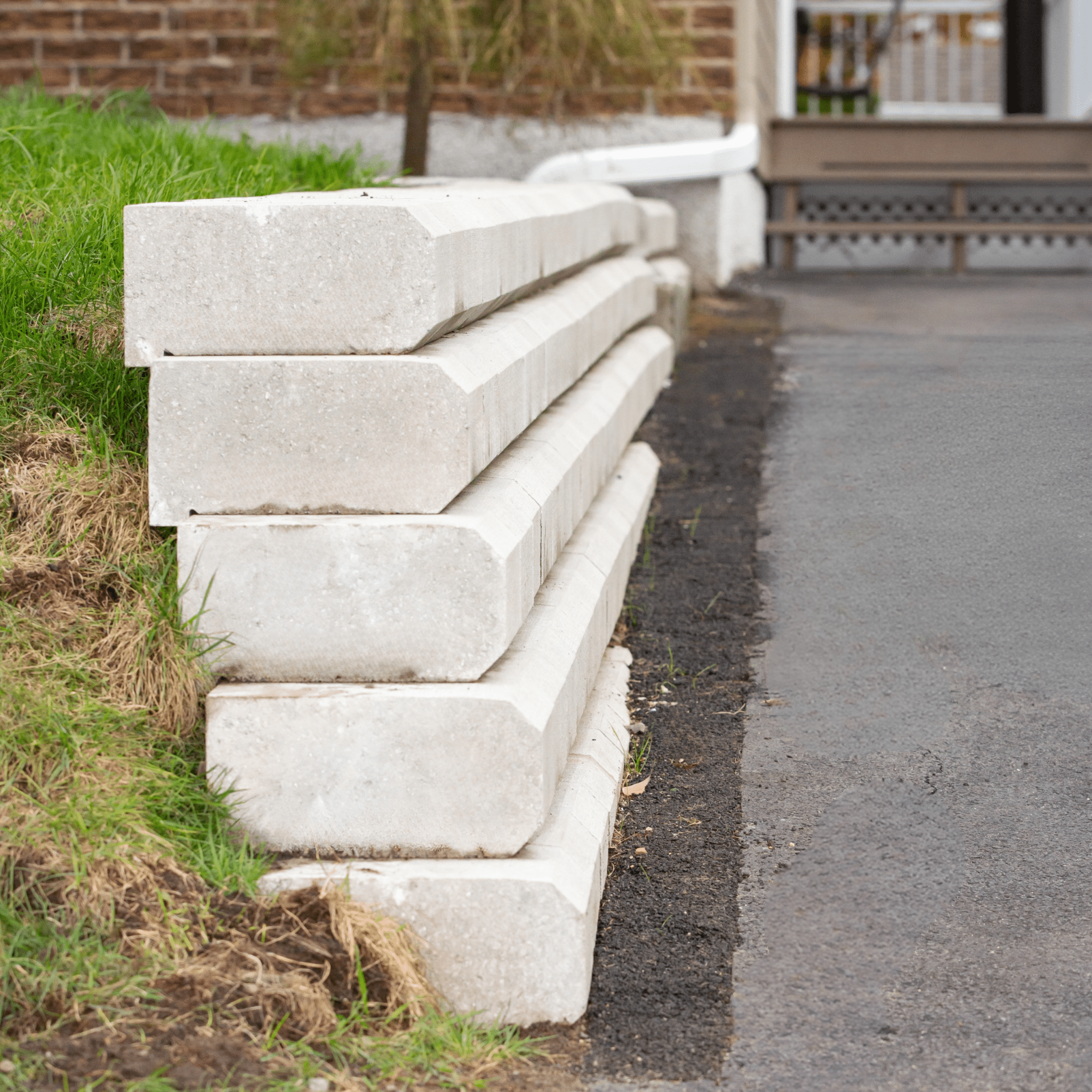 Muret de bloc remblai Patio Drummond