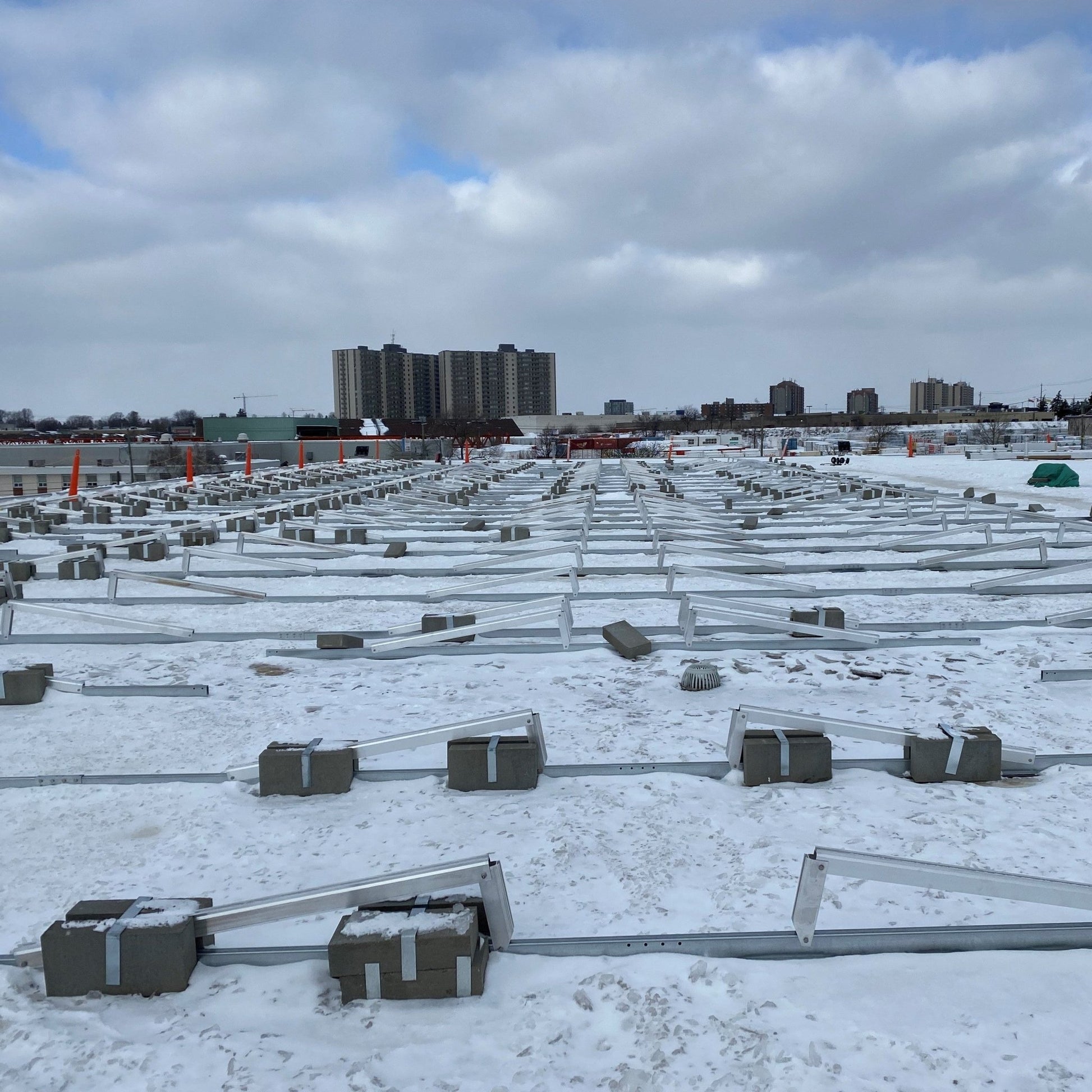 Bloc de construction support panneaux solaire 