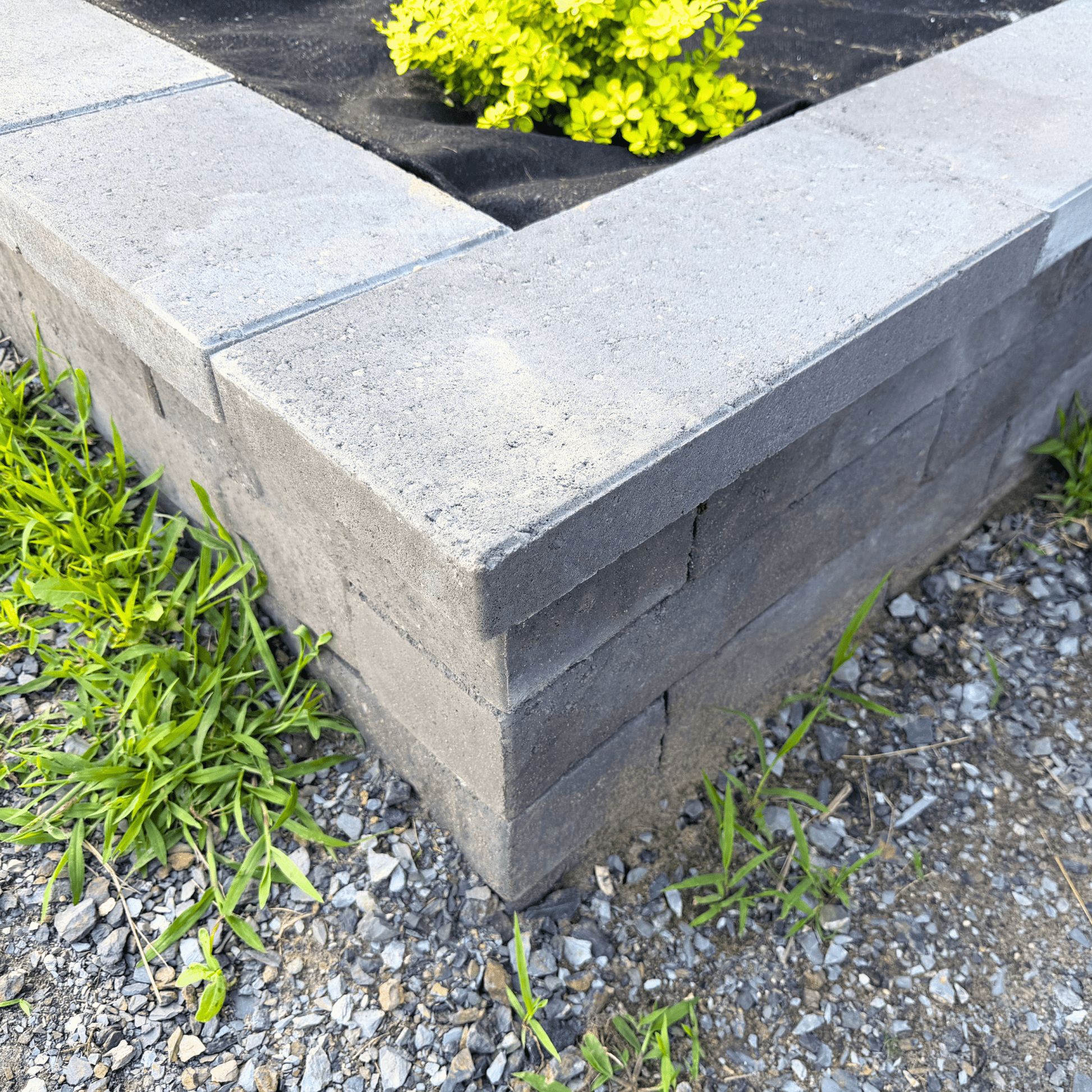 Muret Moderno et dalle versa couleur charbon